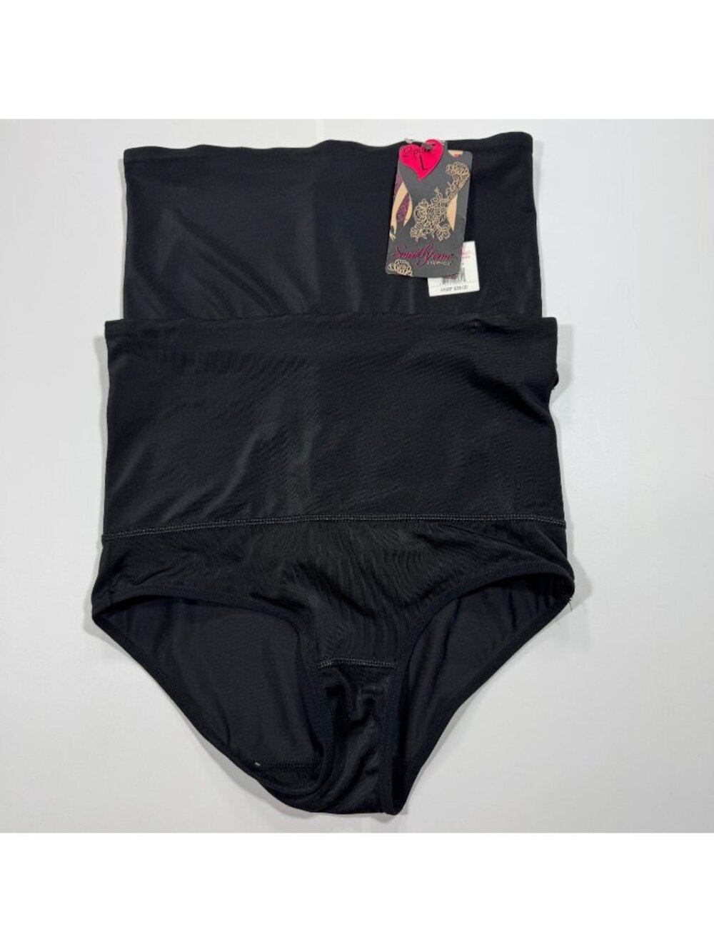 Pack of 2 - Smoothform Bodyshaper Women's L Black Polyester Brief High-Waisted